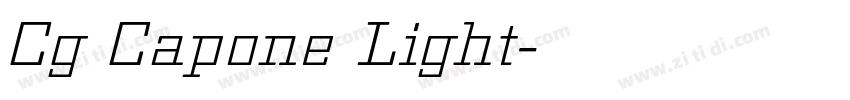 Cg Capone Light字体转换
